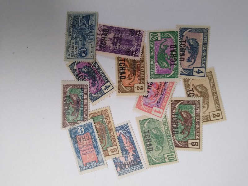 selection Chad 1922-31 (14) HU: CV $25