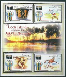 Penrhyn Cook Islands 2000 MNH Stamps Mini Sheet Scott 460 Sport Olympic Games