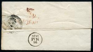 FRANCE STAMPLESS COVER MAY 26, 1826  TO EVREUX AS SHOWN 
