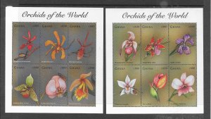 GHANA #2040-41 ORCHIDS S/S MNH