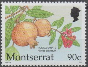 Montserrat 2001, 90c Pomegranate, MNH (A265)