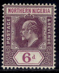 NORTHERN NIGERIA EDVII SG25b, 6d dull purple & violet, M MINT. Cat £55. CHALKY