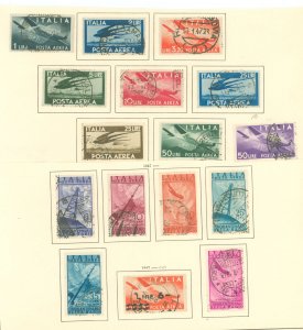 Italy #C106-C121  Single (Complete Set)