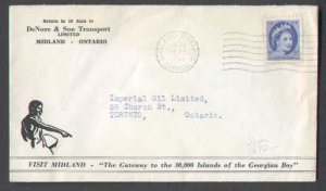 Canada-cover  #5329 - 5c QEII wilding - Simcoe Cty - Midland,Ont-VIII 19 1954- C