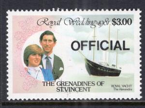 St Vincent Grenadines O3 Royal Wedding MNH VF