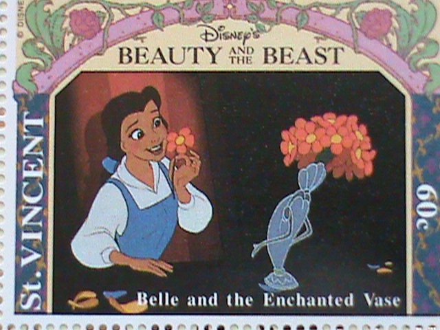 ST.VINCENT  STAMP -DISNEY CARTOON-BEAUTY AND THE BEAST MNH SHEET #2 VERY RARE