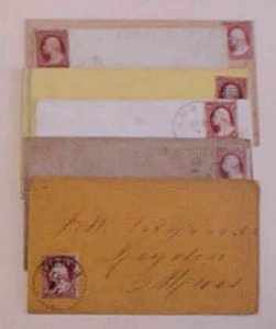 US #26 MASSACHUSETTS  7 DIFF. TOWNS