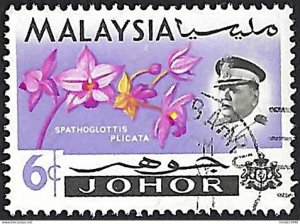 MALAYSIA JOHORE 1965 6c Multicoloured SG169 Used