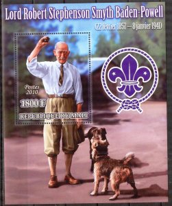 Mali 2010 Scouting Scouts Baden Powell Dogs Sheet MNH