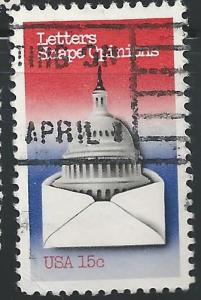 US #1809 15c National Letter Writing Week - Letters Shap Opinions