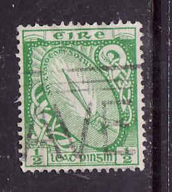 Ireland-Sc#106-used 1/2p emerald-Sword of Light-1941-