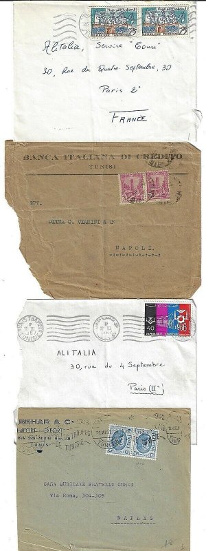 TUNIS 1960s COLLECTION OF 14 COMMERCIAL COVERS INCLUDES TWO COVERS FROM 1920s