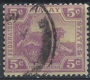 Federated Malay States 1922 - 5c mauve - SG61 used