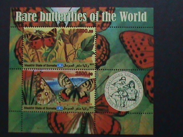 ​SOMALIA 2011 COLLECTIBLES-BEAUTIFUL LOVELY BUTTERFLIES-MNH S/S VERY FINE