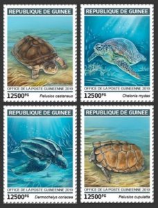 Guinea - 2019 Turtles on Stamps - 4 Stamp Set - GU190119a