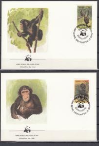 Sierra Leone - Chimpanzee, FDC stamp lot - (1591)