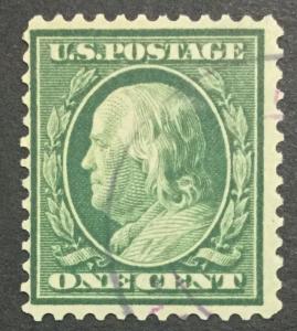 MOMEN: US #357 BLUE PAPER USED $150 #22507