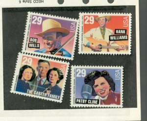 2771-74 Country & Western Singers Singles MNH