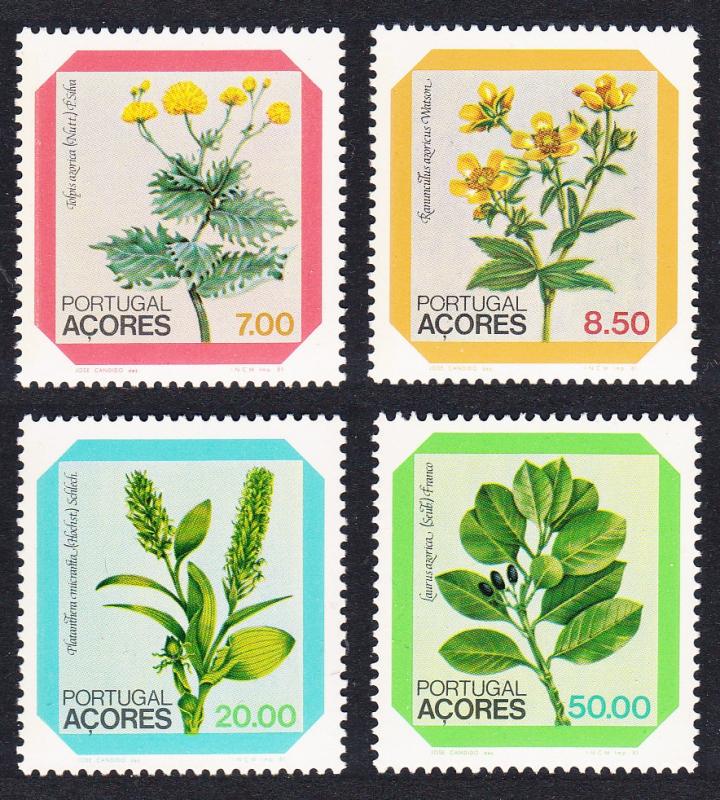 Azores Regional Flowers First issue 4v SG#430=439 SC#325-328