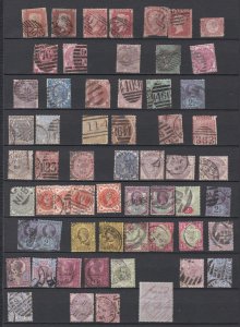 Great Britain QV 1844-1900 Used Collection 60 Items HI CV