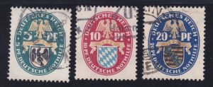 Germany B12-14 Used 1925 Prussia Set of 3 Very Fine