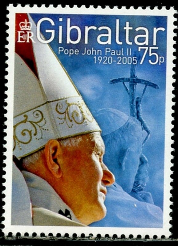 GIBRALTAR Sc#1025 2005 Pope John Paul II Complete Set OG Mint NH