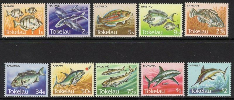 TOKELAU ISLANDS SG108/17 1984 FISH MNH