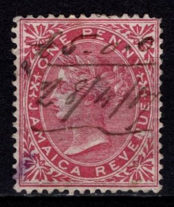 Jamaica 1865-73 Postal Fiscal, 1d rose, Wmk CA over Crown [Used]