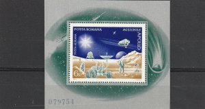 ROMANIA 1971 STAMPS USA Apollo Missions MNH POST MS