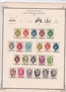 liechtenstein early stamps  on album page ref r11444