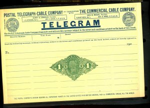 RN-XF ON UNUSED TELEGRAM TICKET Cat $65