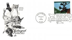 US FIRST DAY COVERS ENDANGERED SPECIES SET OF 3 DIFFERENT CACHETS AC MYSTIC FW