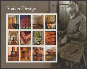 US 5896 Shaker Design F sheet 12 MNH 2024