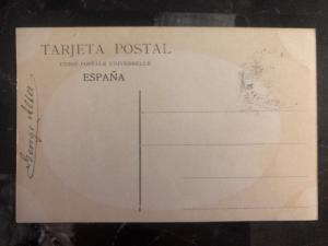 1909 Buenos Aires Argentina Stamp on Stamp Postcard Cover 10 Pesos