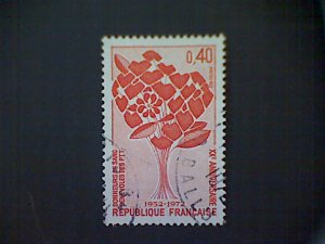 France, Scott #1342, used (o), 1972, Blood Donors, 40cts, red