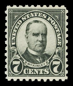 Scott 588 1926 7c McKinley Perforated 10 Rotary Press Issue Fine+ OG NH Cat $26