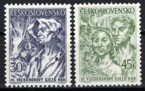 Czechoslovakia 694-695 MNH Foundry Worker Farm Worker Zayix Stamps 0325S0333