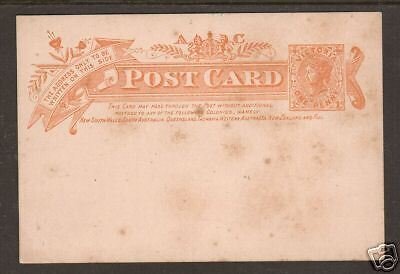 Victoria H&G 23 mint Post Card, 1p orange indicium