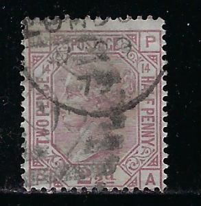 Great Britain Scott # 67, used, plate # 14/PA