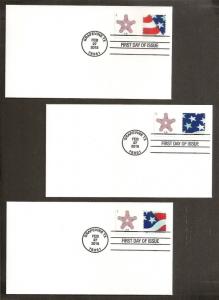 US 4961-4963 Stars & Stripes (set of 3) CDS FDC 2015