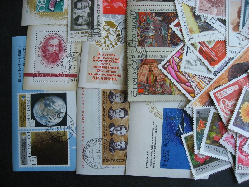 Russia most of the 1969 year set used, 113 stamps, 7 SS ex Bileski stock 