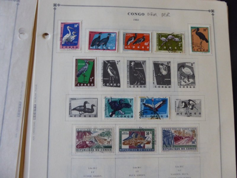 Belgium Congo 1941-1971 Stamp Collection on Alb Pgs