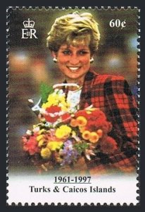 Turks & Caicos 1271, MNH. Michel 1434. Princess Diana Memorial issue 1998.