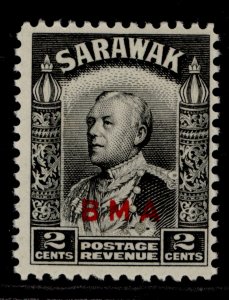 SARAWAK GVI SG127, 2c black, LH MINT.