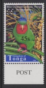 TONGA SG1546 2004 45s on 55s BLUE CROWNED LORIKEET MNH