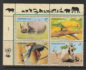 1995 UN-Vienna - Sc 183a - MNH VF - PB UL - Endangered species