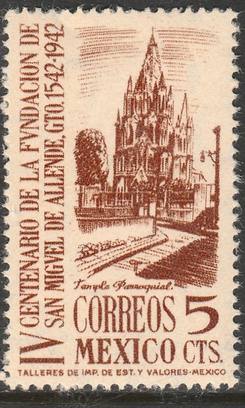 MEXICO 782, 5¢ San Miguel de Allende 400th Anniv UNUSED, H. OG. VF.