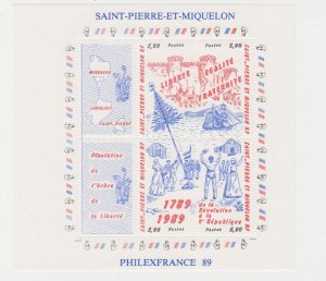 St Pierre & Miquelon - 1989 - SC 517 - NH - Souvenir sheet