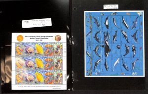 Palau, Postage Stamp, #178-182, 289 Mint NH, 1987-91 Fish, Whales