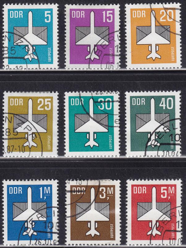 Germany DDR C8-C16  Luftpost 1982